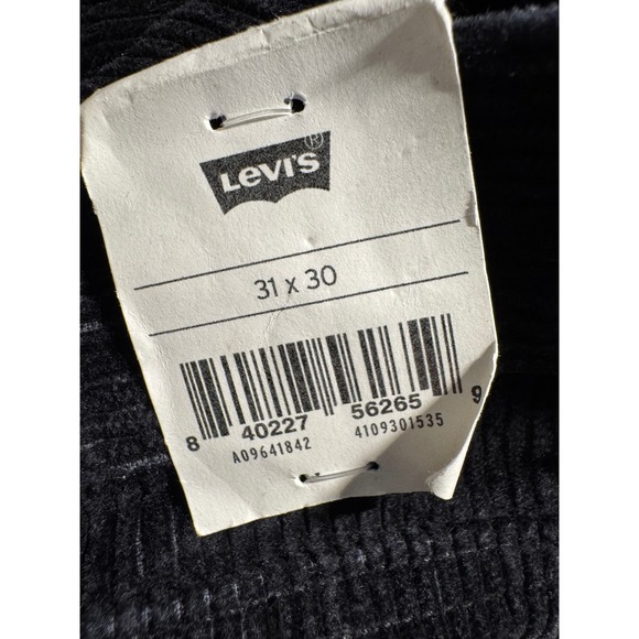 Levi's Low Pro‎ Corduroy Pants Mens 31x30 Black Straight Leg Mid Rise Jeans - Picture 6 of 8